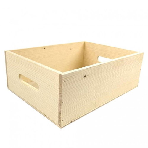 AMADEA Wooden Box made of Solid Wood, 39x29x13,5cm - Storage Box - Main image