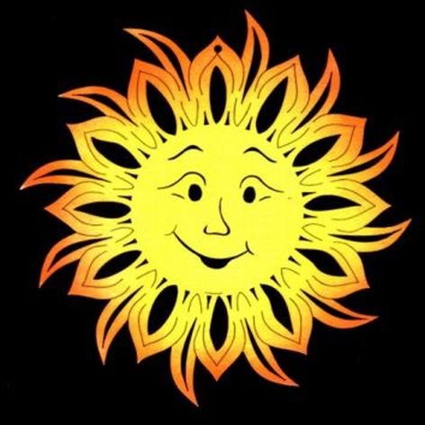 AMADEA Wooden Ornament Coloured Sun 20cm - Christmas Ornaments - Main image
