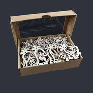 AMADEA Wooden Ornaments - Set of 30 Pieces of Wooden Natural Ornaments, Size 6 cm - Christmas Ornaments