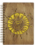 AMADEA Wooden Notebook A6 - Sun - Journal