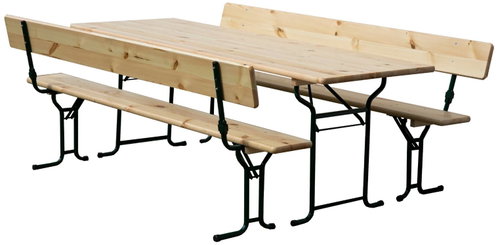 Ambitent Bavord Lux beer set with backrest 220×70cm - Garden Furniture - Main image