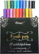 Artmagico Brush pens 20 ks metalické odiene - Popisovače