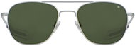 American Optical Original Pilot matte silver polarized with green lenses size 52 - Sunglasses