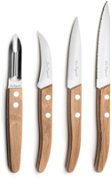 AMEFA Súprava nožov 4 ks, prírodné drevo - Sada nožov