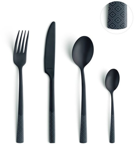 Manille Diamond 16 Stück schwarz - Besteck-Set - Hauptbild