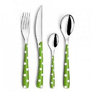 Amefa Zephyr Pois Dots Cutlery Set 24pcs, Green, 372242G - Cutlery Set