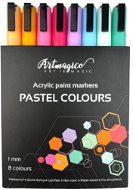 Artmagico akrylové popisovače s jemným hrotom – pastelové – 8 ks - Popisovače