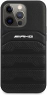 AMG Genuine Leather Perforated Apple iPhone 13 Pro fekete tok - Telefon tok