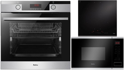 AMICA TXB 121 NTCRBGKX + AMICA DI 6421 B + AMICA TMI 20 AXX - Oven, Cooktop and Microwave Set - Main image