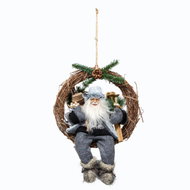 Atmosphera Christmas wreath with St. Nicholas, 30 cm, grey - Wreath