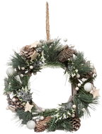 Atmosphera Christmas wreath made of natural fabric, 30 cm - Wreath
