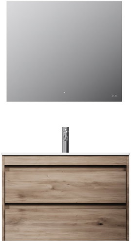 AM. PM with washbasin and LED mirror, 80 cm, Spike MPA0802HFCMO1, oak - Bathroom Set - Main image