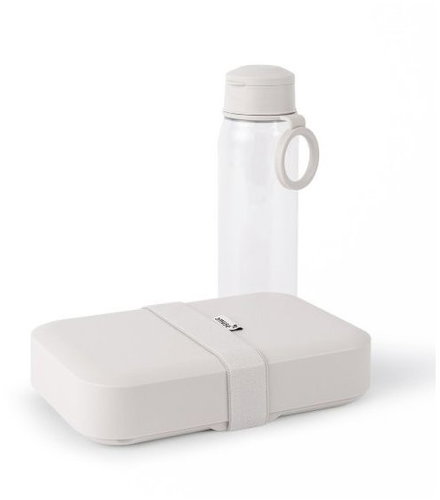 Amuse Set: Classic Breakfast Box and Water Bottle – Beige - Lunch Box - Main image