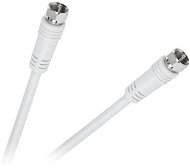 Koaxiálny kábel, konektory M-M 10 m biely - Koaxiálny kábel