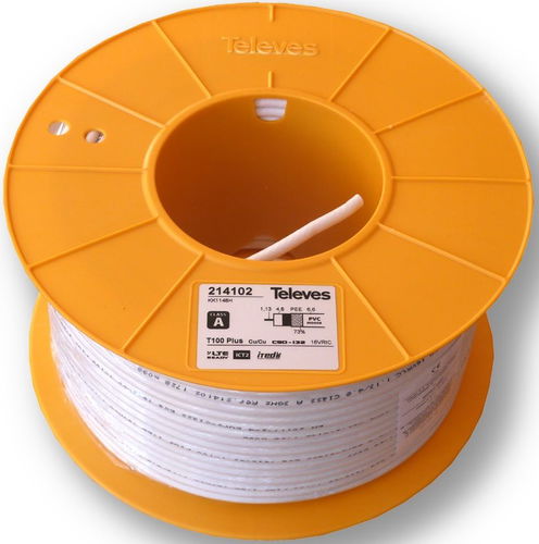 Televes T100 Cu/Cu 214102/100 m - Koaxiálny kábel - Hlavný obrázok