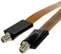 Flat Coax Cable for Windows and Doors - 50cm - F-socket - Coaxial Cable