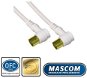 Koax kábel Mascom antennakábel 7274-030, ferde IEC csatlakozók 3m - Koaxiální kabel