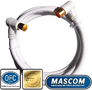 Coaxial Cable Mascom antenna cable 7274-100, angled IEC connectors 10m - Koaxiální kabel