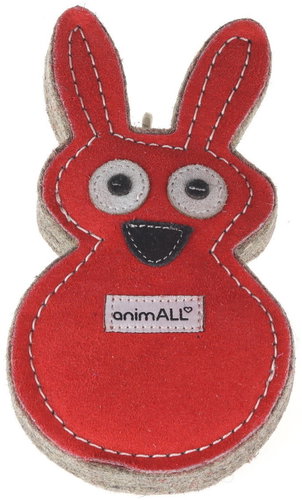 animALL Rabbit natural leather backed with felt 18 × 11 cm - Dog Toy - Main image