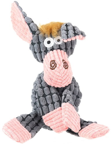 animALL Dog Donkey plaid plush 23 cm - Dog Toy - Main image