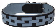 animALL Leather collar, orange + paws 70 cm/40 mm - Dog Collar