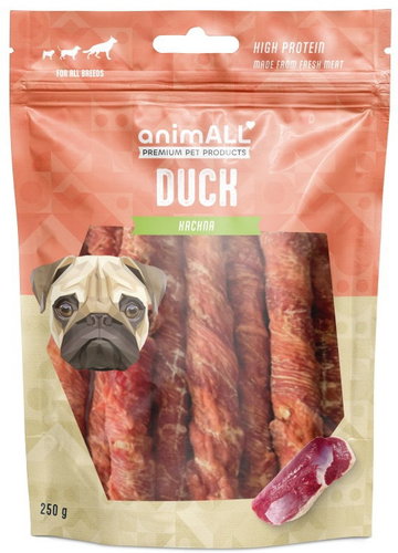 animALL Buffalo stick coated with duck meat 250 g - Dog Treats - Main image