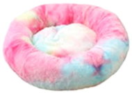 animALL Plush bed plush round 50 cm, rainbow - Pet Bed