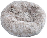 animALL Plush bed 50 cm round, grey khaki - Pet Bed