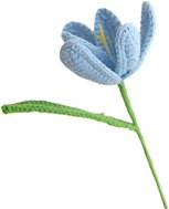 ANNAM Crochet flower blooming tulips light blue, 42 cm - Artificial Flower