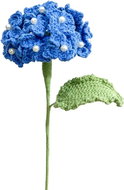 ANNAM Crochet flower Hydrangea blue, 9 × 45 cm - Artificial Flower