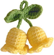 ANNAM Crochet flower pendant lily of the valley yellow, 8 × 7 cm - Artificial Flower