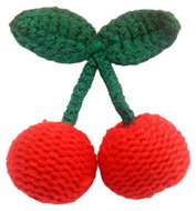 ANNAM Crocheted fruits Cherry 1pc, 5 × 6 cm - Artificial Flower