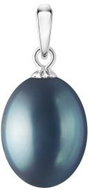 ANNA PERLY Classic silver pendant with genuine black freshwater pearl (Ag 925/1000, 2 g) - Charm