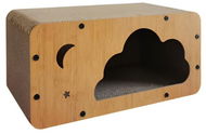 Pelech ANNAM Skladacie škrabadlo domček pre mačky Mráčik 48 × 24 × 24 cm - Pelíšek