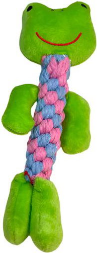 ANNAM Plush knitted animal 17 cm, frog - Dog Toy - Main image