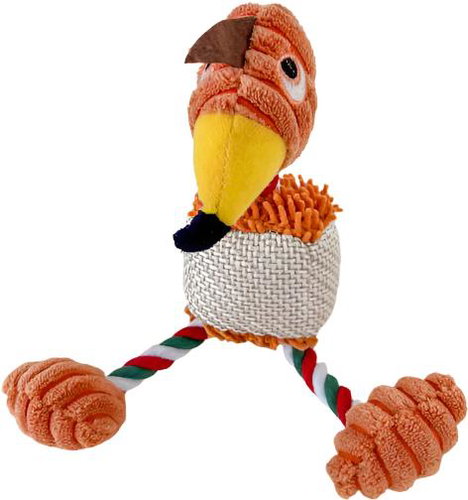 ANNAM Plush bird 25 cm, orange - Dog Toy - Main image