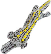 ANNAM Plush crocodile with squeaker 55 cm, grey - Dog Toy