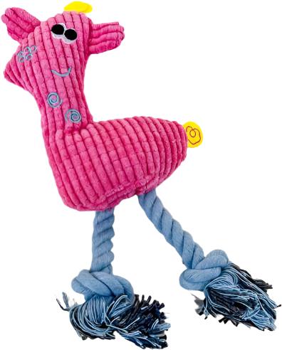 ANNAM Plush giraffe 25 cm, pink - Dog Toy - Main image