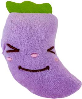 ANNAM Plush fruits and vegetables 9-13 cm, eggplant - Dog Toy - Main image