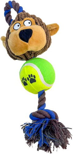 ANNAM Knitted toy with tennis ball 28 cm - Dog Toy - Main image