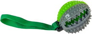 ANNAM Rubber ball for treats with rope 8 cm, green - Dog Toy Ball