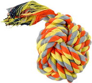 ANNAM Knitted ball 10,5 cm, orange-yellow - Dog Toy