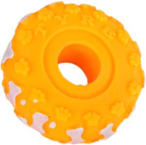 ANNAM Rubber squeaky tyre for dogs 10 × 4 cm, yellow - Dog Toy - Main image