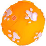 ANNAM Rubber squeaky ball with paws for dogs 8 cm, orange - Dog Toy Ball
