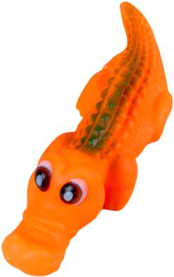 ANNAM Rubber crocodile for dogs 20,5 × 6,8 cm, orange - Dog Toy - Main image