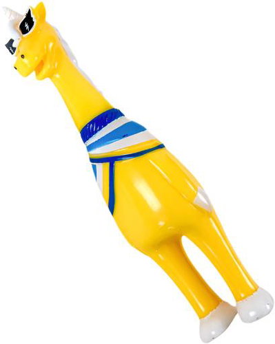 ANNAM Whistling rubber horse 32 cm, yellow horse - Dog Toy - Main image