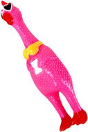 ANNAM Small squeaky chicken 22 cm, pink - Dog Toy