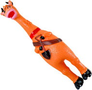 ANNAM Small squeaky rubber cow 22 cm, orange cow - Dog Toy