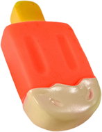 ANNAM Rubber squeaky ice cream 10 cm, orange - Dog Toy