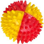 ANNAM Rubber ball with spikes for dogs 7 cm, red and yellow - Dog Toy Ball